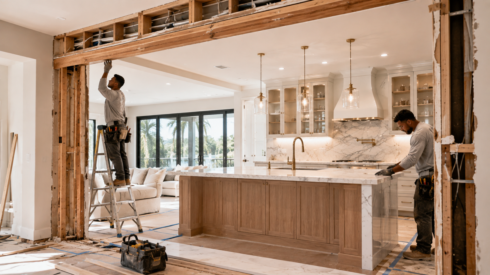 Transitional Coastal Kitchen Remodel in Jupiter, FL by Imperium Home Remodeling & Construction project photo 4